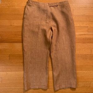 Jones New York Country Linen Crop Pants 12